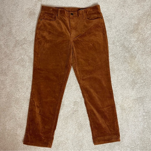 Blank NYC Madison High-Rise Crop Corduroy Pants Jeans in Clockwork Copper Sz 30 - Picture 4 of 8